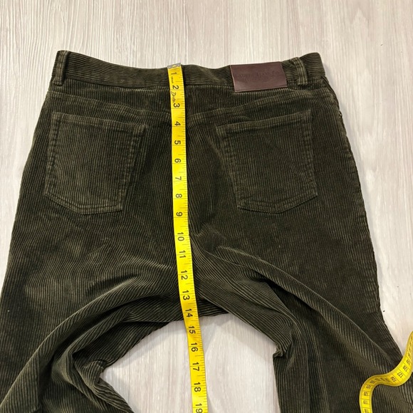 Lauren Ralph Lauren Pant Women Corduroy Olive Green Straight Leg Petite Size 12P - Picture 11 of 15